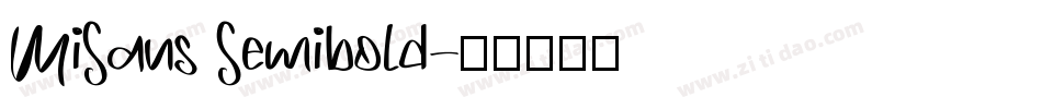 MiSans Semibold字体转换